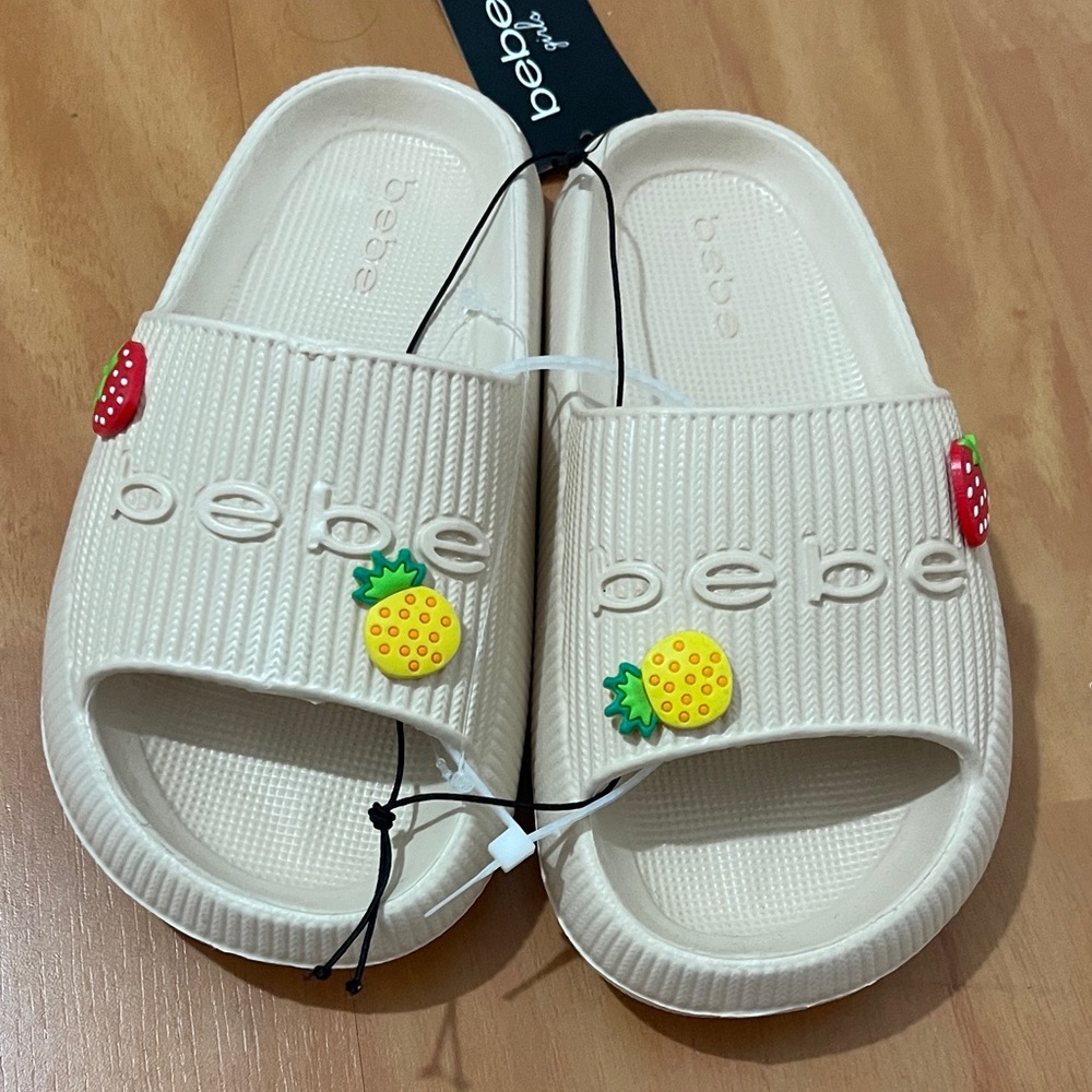 bebe Cream Kids Sandals with Fruit Accents